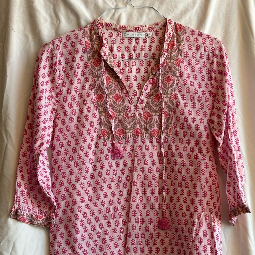 House of Pom size small top in pink